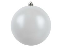 12 onbreekbare kerstballen winterwit 6 cm - afbeelding 2
