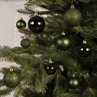30 onbreekbare kerstballen mixkoker dennen groen - afbeelding 3