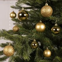 30 onbreekbare kerstballen mixkoker licht goud - afbeelding 3