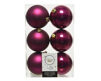 6 onbreekbare kerstballen magnolia 8 cm