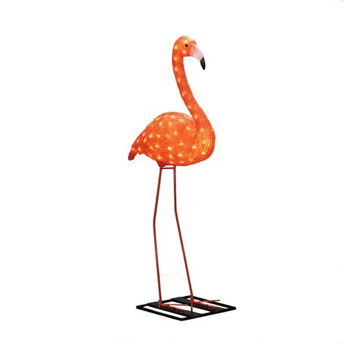 Acryl flamingo 110 x 54 cm - afbeelding 1