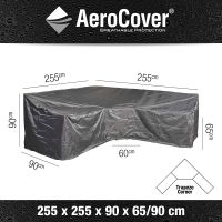 Aerocover lounge cover trapeze 255x255x90 cm - afbeelding 2