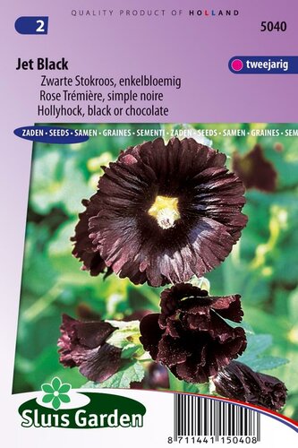 Alcea Rosea stokroos zaden Jet Black