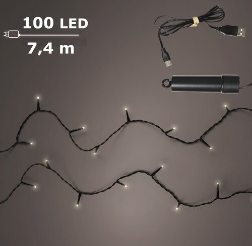 Basic duracharge lights 100 lamps klassiek warm - afbeelding 1