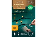 Basic duracharge lights 100 lamps klassiek warm - afbeelding 2