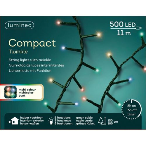 Basic kerstverlichting LED compact 500 multi - afbeelding 2