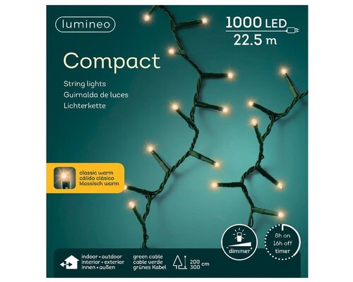 Basic kerstverlichting LED compact rice lights 1000 klassiek - afbeelding 2