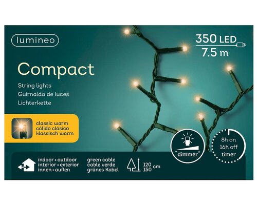 Basic kerstverlichting LED compact rice lights 350 klassiek - afbeelding 2