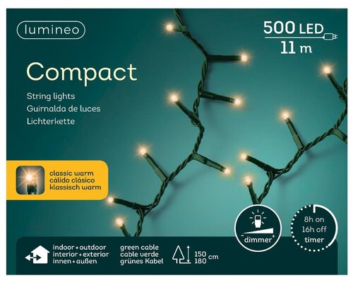 Basic kerstverlichting led compact rice lights 500 klassiek - afbeelding 2
