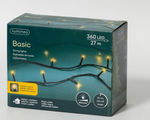 Basic kerstverlichting LED rice lights 360 klassiek warm - afbeelding 2
