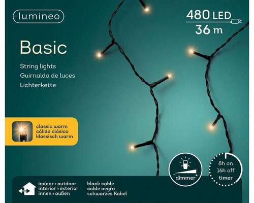Basic kerstverlichting LED rice lights 480 klassiek warm - afbeelding 2