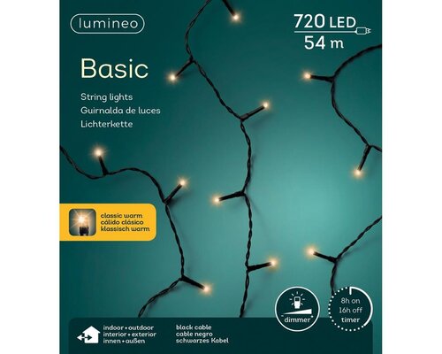 Basic kerstverlichting LED rice lights 720 klassiek warm - afbeelding 2