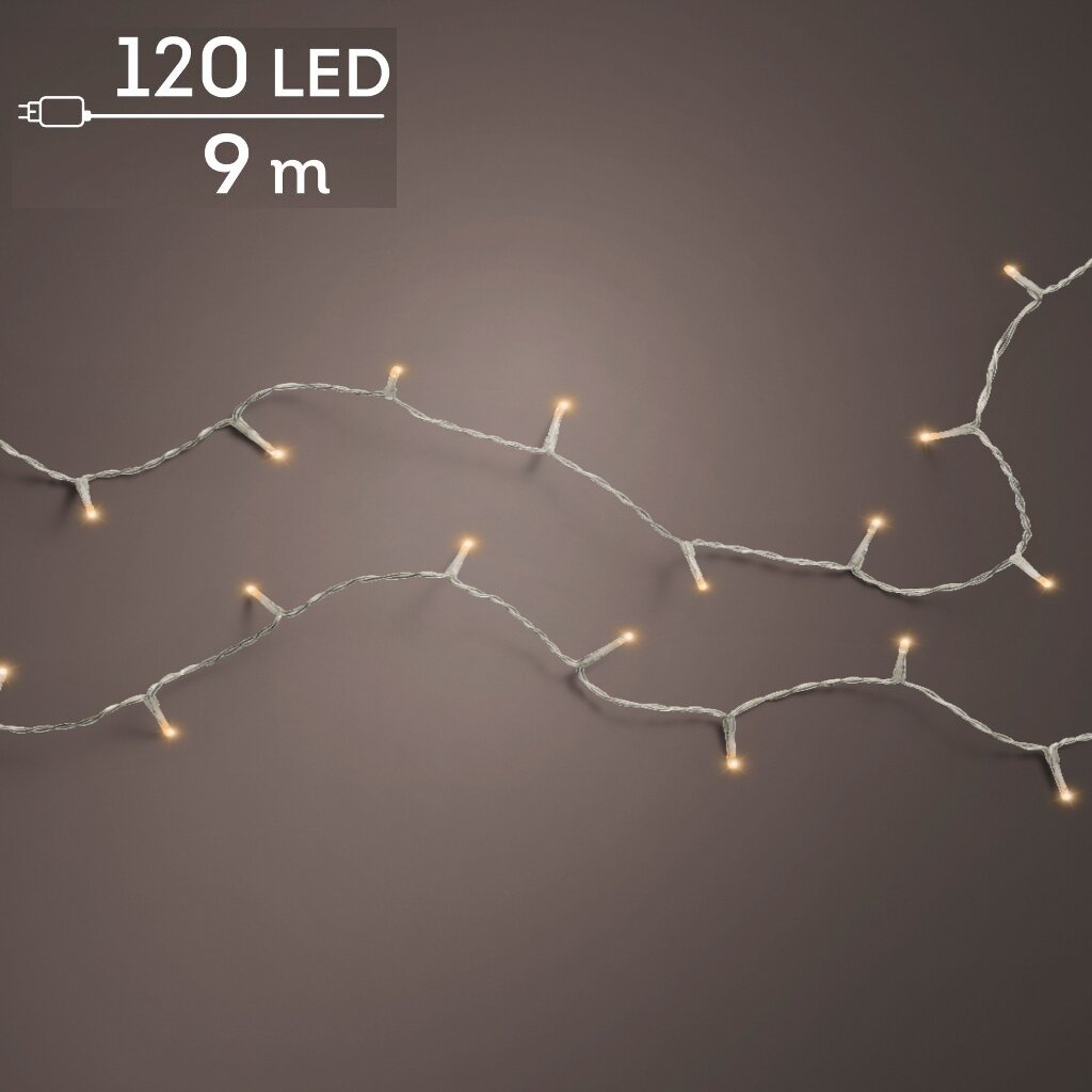 Basic LED rice lights transparant 120 klassiek warm