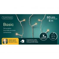 Basic LED rice lights transparant 80 klassiek warm - afbeelding 2