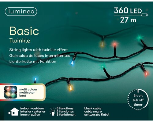 Basic Led verlichting multicolour 360 lampjes - afbeelding 2