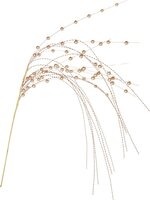 Kersttak met bessen 130 cm goud
