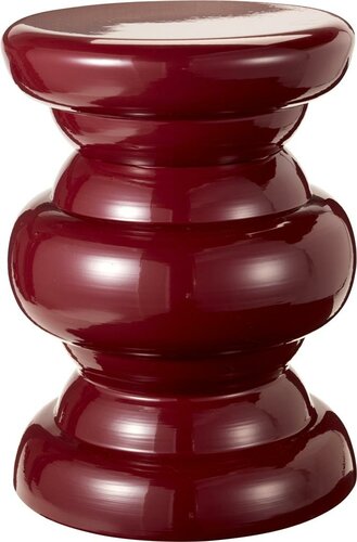 Bijzettafel metaal burgundy 42 cm