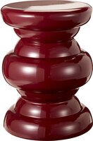 Bijzettafel metaal burgundy 42 cm