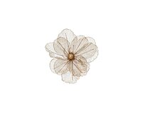 Bloem papaver op clip 27 cm perzik parel
