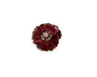 Bloem polyester fluweel 14 cm ossenbloed