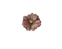 Bloem polyester fluweel 14 cm poeder roze