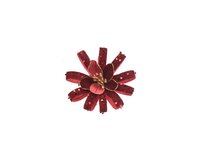 Bloem op clip 18 cm rood