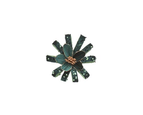Bloem op clip 18 cm groen