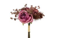 Countryfield zijden boeket hydrangea rosa 30 cm paars
