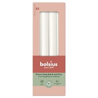 Bolsius dinerkaars 8 stuks cloudy white 23 cm