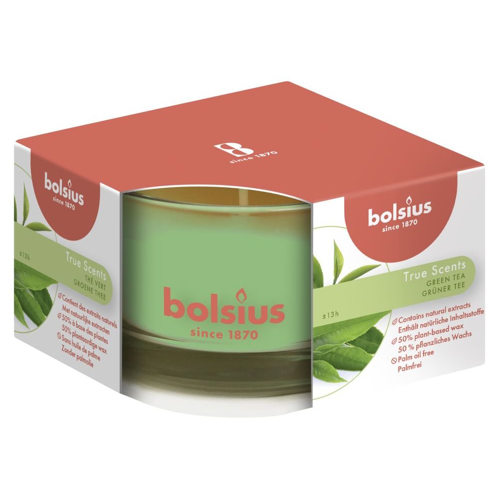 kleuring Sympathiek Proberen Bolsius geurglas true scents green tea - DeOosteindeOnline.nl