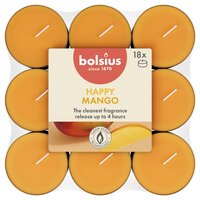 Bolsius geurtheelicht true scents mango 18 stuks