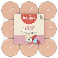 Bolsius geurtheelicht true scents peach 18 stuks