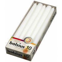 Bolsius gotische kaarsen 10 stuks wit 24,5 cm - afbeelding 1