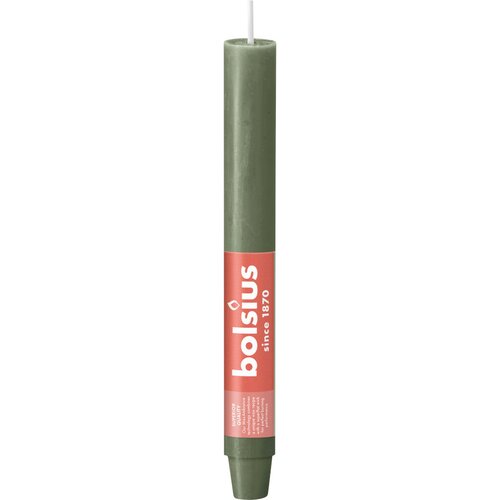 Bolsius huishoudkaars rustiek 23 cm fresh olive