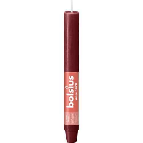 Bolsius huishoudkaars rustiek 23 cm velvet red
