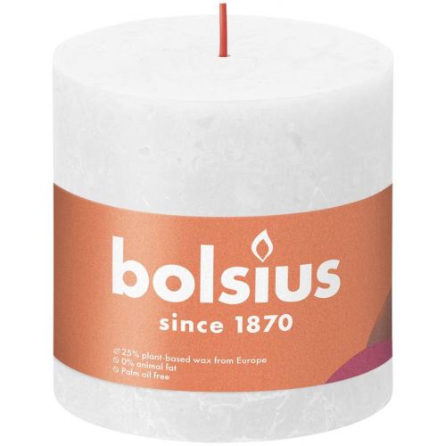 Bolsius kaars rustiek 10x10 cm cloudy wit