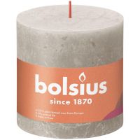 Bolsius kaars rustiek 10x10 cm sandy grey