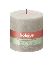 Bolsius kaars rustiek 10x10 cm sandy grey