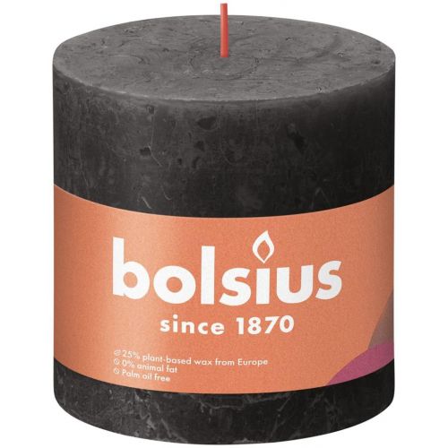 Bolsius kaars rustiek 10x10 cm stormy grey