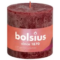 Bolsius kaars rustiek 10x10 cm velvet red