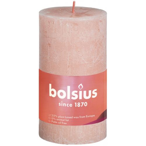 Bolsius kaars rustiek 10x5 cm misty pink