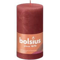 Bolsius kaars rustiek 13x7 cm delicat red