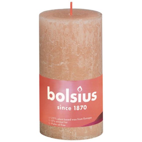 Bolsius kaars rustiek 13x7 cm misty pink