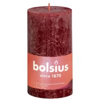 Bolsius kaars rustiek 13x7 cm velvet red