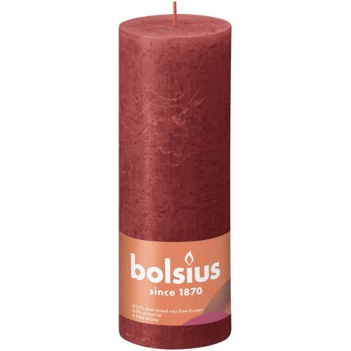 Bolsius kaars rustiek 19x7 cm delicate red