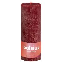 Bolsius kaars rustiek 19x7 cm velvet red