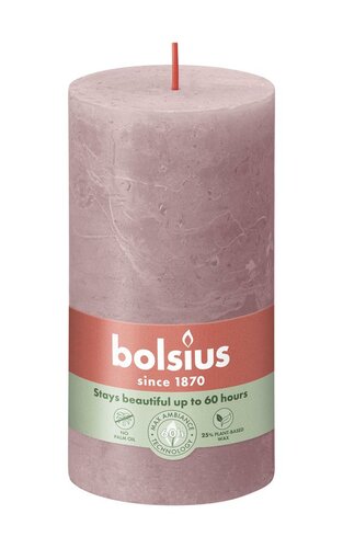 Bolsius kaars rustiek 7x13 cm ash rose