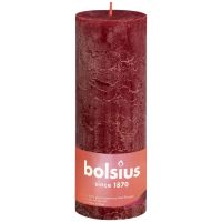Bolsius kaars rustiek 7x19 cm velvet red