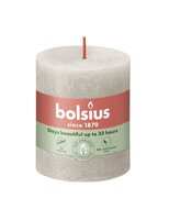Bolsius kaars rustiek 7x8 cm sandy grey