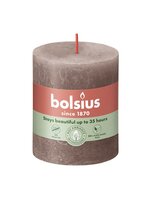 Bolsius kaars rustiek 7x8 cm taupe